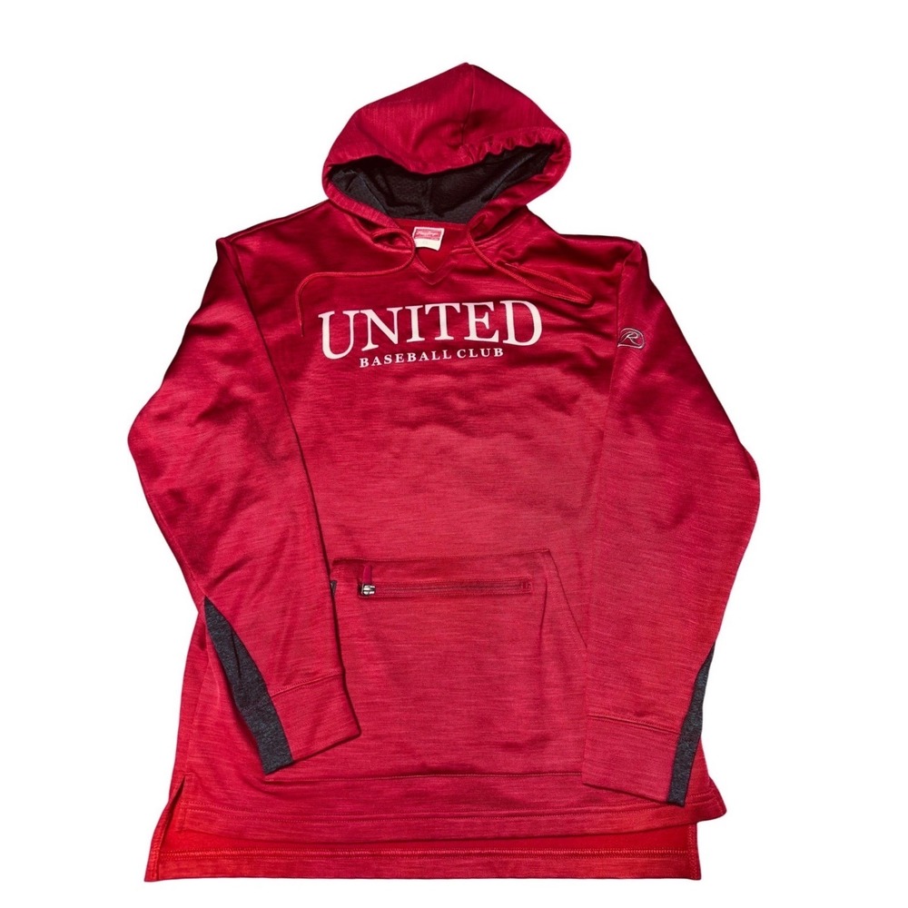 Rawlings Hoodie Performance Fleece United Baseball Club Red Small